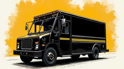 Delivery truck illustration.